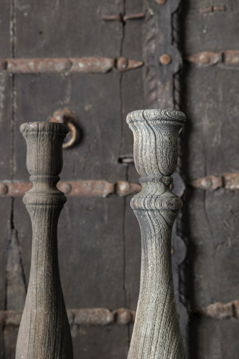 Rustikaler Kerzenhalter